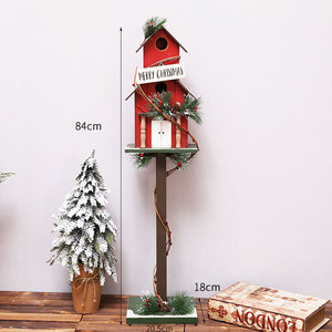 <strong>Christmas</strong> Decor Floor Letterbox Outdoor <strong>Postbox</strong> Handmade Wooden Craft Mailbox <strong>Christmas</strong> Mailbox Gift - Product Image 6
