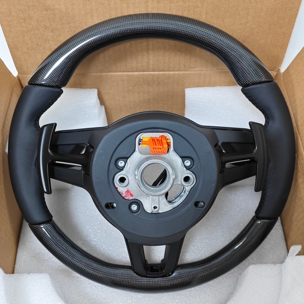 Carbon Fiber Steering Wheel With Rivets (Porsche Fitment), photo 6