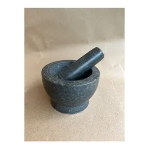 6inch wholesale stone mortar and pestle set herb and spice garlic pepper grinder granite bowl mortar and pestle stone supplier