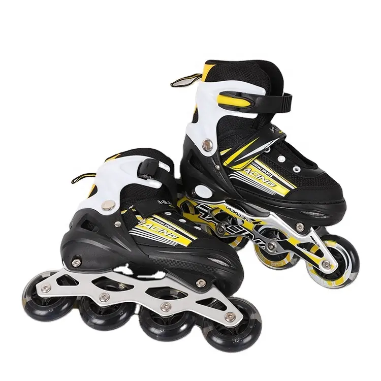 Custom outdoor sports roller skates breathable vamp durable retractable inline skates shoes for kids