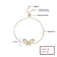 Couleur Creuser Papillon Gemme Fine Diamant Bracelet Charmes En Gros Pierres Naturelles Pour Bracelets