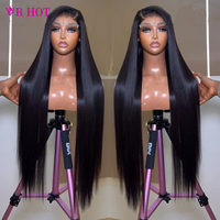 Pelucas de Cabello Humano Liso Vietnamita con Cutícula Alineada, sin Pegamento, 13x6, Full HD, de Encaje Frontal, para Mujeres Negras, Venta al por Mayor
