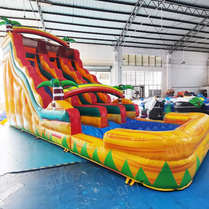 巨大な屋外大人のエンターテインメントパーティージャンプ城ウォータースライド弾むゲームインフレータブルトロピカルウォータースライド - Product Image 6