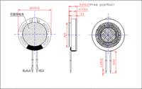 Haut-parleur klaxon 20Mm 8 Ohm 1W Micro haut-parleur magnétique intérieur en plastique petit rond Composants acoustiques avec fil