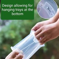 Pot Bunga Plastik Transparan Resin, Pot Anggrek Multi Lubang, Pot Tanam Bernapas, Pot Bunga Transparan untuk Tanaman