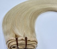 Extensions de cheveux humains vierges russes Remy de qualité salon 12A, trame de cheveux en dentelle doublement étirée, lisses