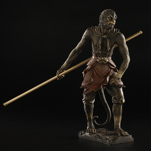 Ornements de personnage du Roi Singe Black Myth Wukong, cadre <span class=keywords><strong>antique</strong></span> en cuivre, artisanat, cadeau de mariage, pour bureau ou meuble TV - Product Image 2