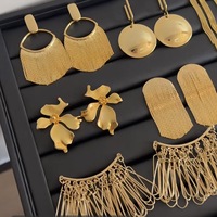 Boucles d'oreilles à pampilles fleuries rétro vintage européennes et américaines, élégantes, légères et luxueuses, en argent, pour femmes, vente en gros