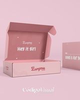 Caja Cuadrada de Cartón Corrugado Reutilizable con Laminado Mate y Logotipo Personalizado para Envío de Macarons, Sushi y Chocolate