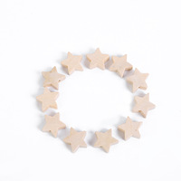 Couleur bois naturel 19mm étoile à cinq branches en bois écologique créatif bricolage à la main Art perles matériaux fête des pères