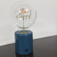 Ampoule LED G125 Design nordique moderne Lampe de table E27 Support de lampe Type-C Lampe à filament Matériaux en fer DC Batterie rechargeable Alimentation