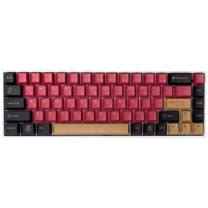 GMK Red/blue Samurai Keycaps - Dye Sublimation Keycaps