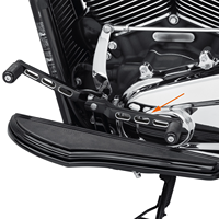 Pour Harley Davidson 1980-UP Touring Street Road Glide : Planches de sol Defiance pour passager avec levier de changement de vitesse talon-orteil à découpe de bord