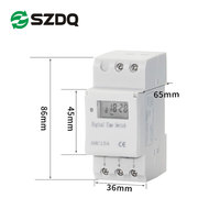 Temporizador digital programable de 16 semanas con apagado automático Pantalla LCD Tipo de riel DIN 30A Máx. Interruptor de tiempo THC15A de 1/2"