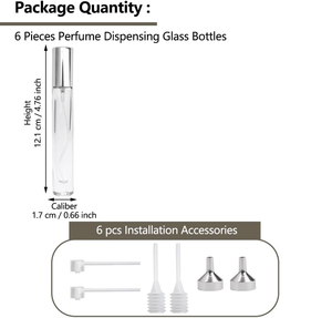 Wholesale 100pcs 5ml 10ml 15ml 20ml Empty Cylinder Glass Perfume Spray <b>Bottle</b> Screw Cap Portable <b>Small</b> Clear Carton - Product Image 3