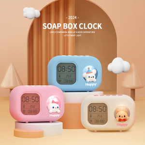 Caja PoPo Termómetro electrónico Reloj <span class=keywords><strong>Despertador</strong></span> con luz nocturna Niños <span class=keywords><strong>Niñas</strong></span> Niños Dormitorio Sala de estudio Reloj de escritorio Juguetes - Product Image 3