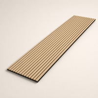 Nouveau panneau mural acoustique insonorisant exclusif en bois WPC et MDF avec bande LED intégrée pour hôtels et entrepôts