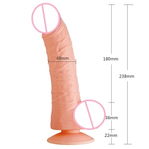 Consolador <span class=keywords><strong>con</strong></span> ventosa de 7 pulgadas para <span class=keywords><strong>hombres</strong></span> y mujeres, juguete sexual de silicona médica, pene grande, realista - Product Image 3