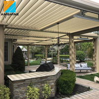 Sıcak satış açık motorlu açılış louroof çatı su geçirmez alüminyum Louvered Pergola için parti