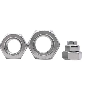 LeGood 304 Stainless Steel Hex <b>Lock</b> Nuts #2-56 Plain Finish - Product Image 3