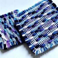 Sous-verre Jacquard Multicolore à Franges, Tapis de Table Bohème Absorbant, Résistant à la Chaleur, pour Décoration Intérieure et Cadeau de Fêtes