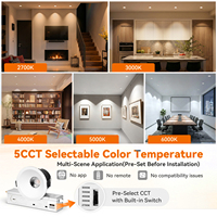 Downlight LED Empotrable Redondo Blanco de Alta Calidad, Antideslumbrante, 12W, Metálico, para Techos de Hoteles e Ingeniería