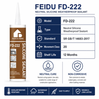 Scellant adhésif en silicone FEIDU FD-222 pour usage intérieur et construction sur verre