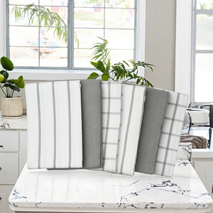 Khăn trà Nhà Bếp thiết lập sự kết hợp của nhanh chóng làm khô Vòng sợi-nhuộm món ăn khăn bông tinh khiết nhà bếp khăn bán buôn - Product Image 5