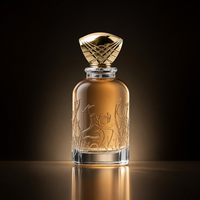 Flacon de parfum en verre transparent cylindrique 100 ml pour marques minimalistes avec col serti FEA 15