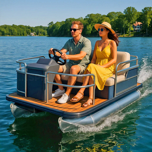Nouveau Modèle 2025 <span class=keywords><strong>Petit</strong></span> Mini <span class=keywords><strong>Bateau</strong></span> Ponton 2 Personnes avec Moteur Électrique pour Rivière et Lac à Vendre - Product Image 2