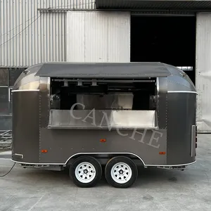 Remorque de camping en acier inoxydable givré Canche, camion de restauration mobile avec certification CE - Product Image 5