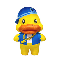 Costume de canard de dessin animé gonflable interactif super cool Costume de marche gonflable imperméable portable pour mascotte