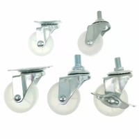 Roue pivotante non pneumatique super robuste de 2 pouces en polypropylène (PP) avec frein intégré pour chaise, hôpital, atelier, extérieur