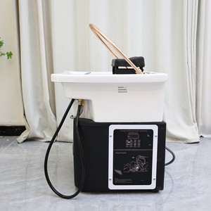 Lavabo de peluquería con sistema de circulación de agua que se puede conectar a una camilla de belleza - Product Image 6
