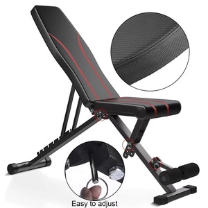 Machine d'exercice avec haltères réglables, banc de musculation avec siège confortable - Product Image 1