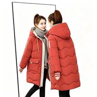 Manteau d'hiver pour femmes, à capuche, chaud, rembourré en coton