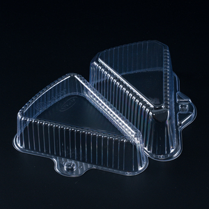 Rõ ràng nhựa vỏ sò hộp đựng thức ăn, tam giác hộp bánh sandwich, tam giác bánh Slice container với bản lề Nắp - Product Image 2