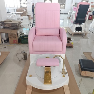 Modern <b>pink</b> Foot Spa Salon Furniture Pedicure Chair Luxury Led Lights Manicure and Pedicure Stations - Product Image 3