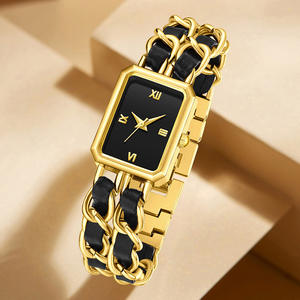 Reloj analógico <span class=keywords><strong>de</strong></span> cuarzo para mujer <span class=keywords><strong>de</strong></span> <span class=keywords><strong>segunda</strong></span> <span class=keywords><strong>mano</strong></span> <span class=keywords><strong>de</strong></span> gama alta, cadena <span class=keywords><strong>de</strong></span> <span class=keywords><strong>oro</strong></span> negro <span class=keywords><strong>de</strong></span> lujo trenzada, pequeño cubo <span class=keywords><strong>de</strong></span> azúcar fragante, reloj negro <span class=keywords><strong>de</strong></span> nicho - Product Image 2