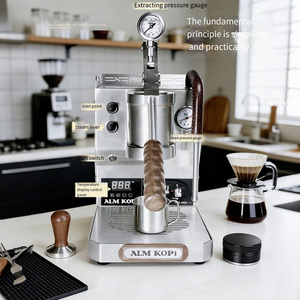 ALMKOPi Máquina de Café Espresso Italiana Manual Semiautomática para Uso Doméstico y Pequeño Comercio con Espumador de Leche - Product Image 4