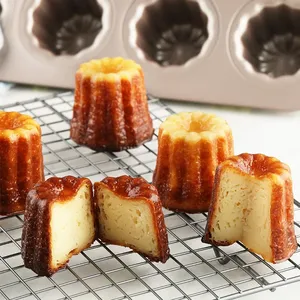 Style différent 1 6 12 tasses Cannele moule à gâteau en acier au carbone antiadhésif fromage gelée pouding Moldes tarte Cupcake bricolage outils de cuisson - Product Image 4