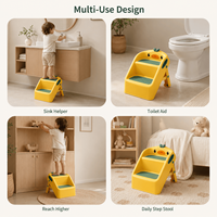 Marchepied portable en plastique pour bébé et tout-petit avec repose-pieds pour toilettes et escaliers