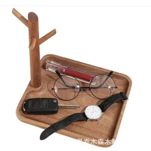 Organizador de Joyas de Madera Maciza con Decoración de Cerezo para Sala de Estar o Entrada - Product Image 5