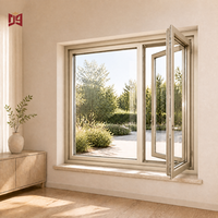 Ventanas Abatibles de Aluminio con Doble Acristalamiento, Eficiencia Energética para Viviendas, Tamaño Personalizado, Fabricante OEM ODM, Certificación CE
