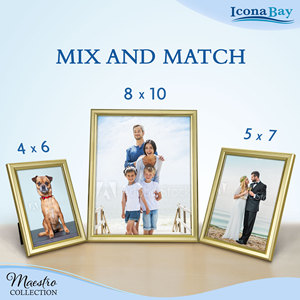 Vente en gros PS 4X6 5X7 8X10 8.5X11 11X14 cadre photo noir personnalisé bonne qualité famille tenture murale cadre photo PS cadre photo - Product Image 4