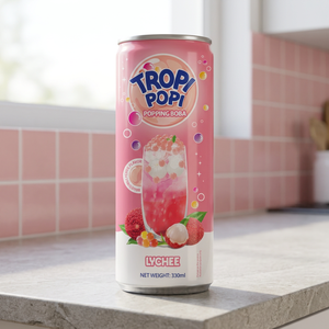 Té Boba Tropi Popi de Alta Calidad con Sabor a Lichi, Recién Procesado, Té Saludable con Ingredientes Naturales, Envasado en Botella, Origen Vietnam - Product Image 2