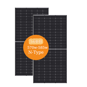 แผงโซลาร์เซลล์ JXSOL แบบ N-type Bifacial กำลังไฟ 570W 580W เทคโนโลยี TOPCon โปร่งแสง 570w - Product Image 1