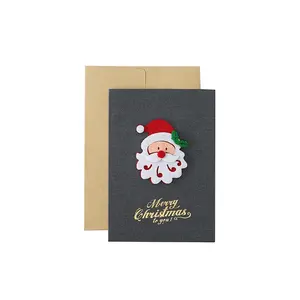 Tarjetas de Felicitación de Navidad 3d personalizadas y baratas, venta al por mayor, con sobre