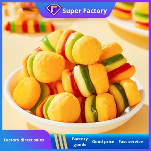 Customizável Bulk Snacks Burger e Frutas Sabor QQ Doce Suco Gummy Casual Snacks OEM Atacado - Product Image 6