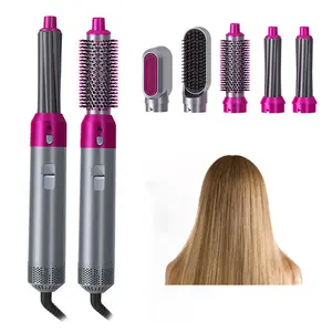 Alat penata rambut elektrik, pelurus rambut profesional & pengering & sikat rambut 5 dalam 1 Diffuser plastik 1000W